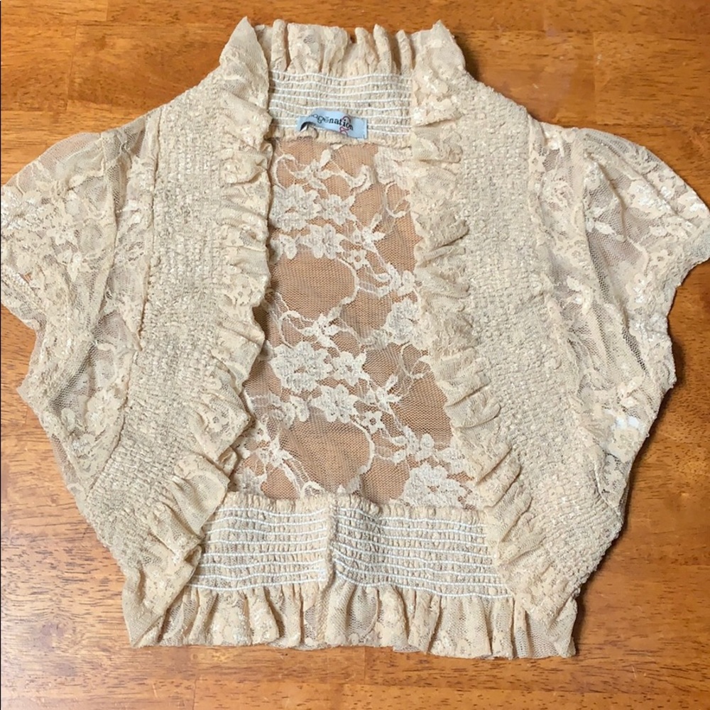 Beige mini dress jacket